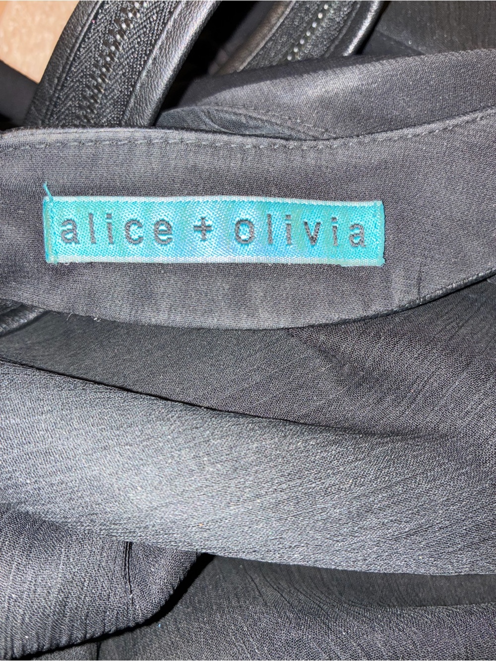 Alice + Olivia Black Sheer Back-Zip Halter Blouse/ Size Small(estimated) - Picture 5 of 8